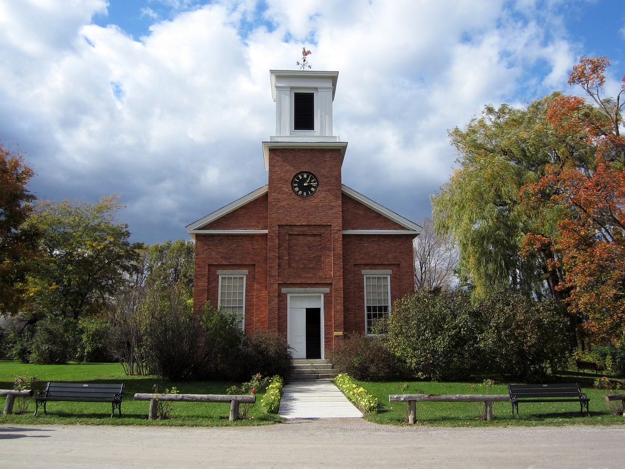 Clock tower at a farm in Shelburne, Vermont